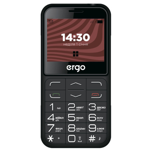 Мобильный телефон Ergo R231 Black – Ergo (вид 1)
