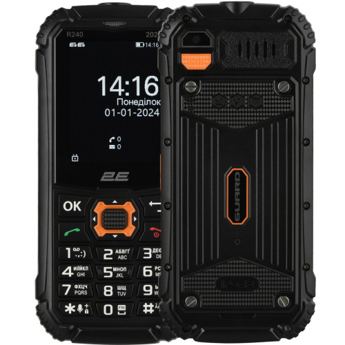 Мобільний телефон 2E R240 2025 Black (694743657623) – 2E