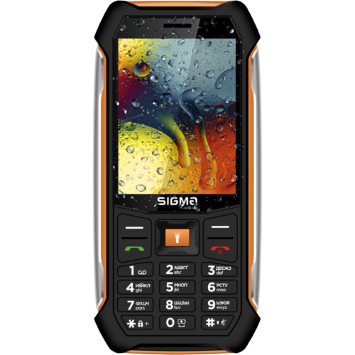 Мобільний телефон Sigma X-style 323 RAIN Black-Orange (4827798885727) – Sigma (вид 1)