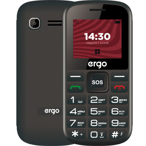 Мобильный телефон Ergo R202 Black – Ergo