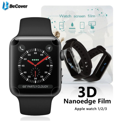 Пленка защитная BeCover Full Cover для Apple Watch Series 3/4 38mm/40mm (701963) – BeCover