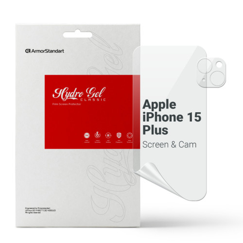 Пленка защитная Armorstandart Kit Clear screen + camera Apple iPhone 15 Plus (ARM80712) – Armorstandart