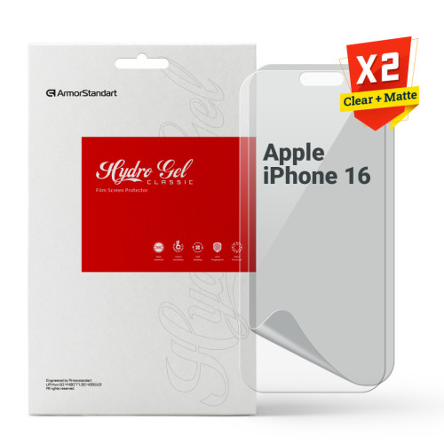 Пленка защитная Armorstandart Kit Clear + Matte Apple iPhone 16 (ARM80698) – Armorstandart