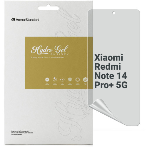 Пленка защитная Armorstandart Anti-spy Xiaomi Redmi Note 14 Pro+ 5G (ARM79671) – Armorstandart