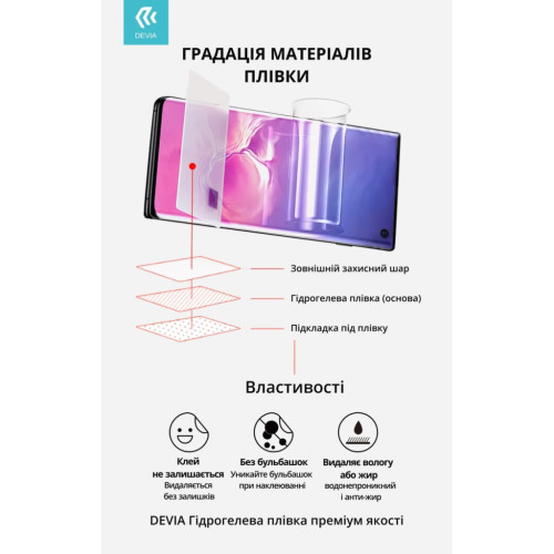 Плівка захисна Devia Hydrogel Xiaomi 13 Pro matte (DV-XM-13PM) – Devia (вид 1)