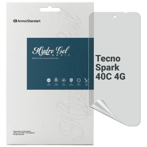 Плівка захисна Armorstandart hydrogel Matte Tecno Spark 40C 4G (ARM87314) – Armorstandart
