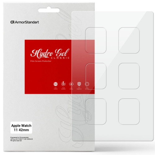 Плівка захисна Armorstandart hydrogel Apple Watch 11 42mm 6 pcs (ARM88733) – Armorstandart