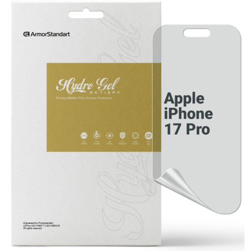 Пленка защитная Armorstandart hydrogel Anti-spy Apple iPhone 17 Pro (ARM86180) – Armorstandart