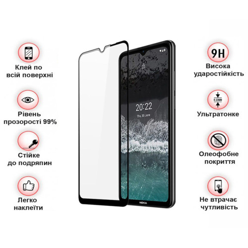 Скло захисне BeCover Nokia C21 Black (709741) – BeCover (вид 3)