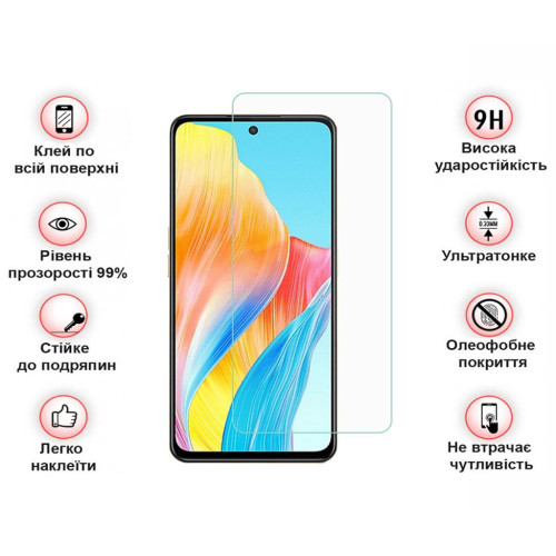 Стекло защитное BeCover Oppo A98 5G 3D Crystal Clear Glass (709773) – BeCover (вид 3)