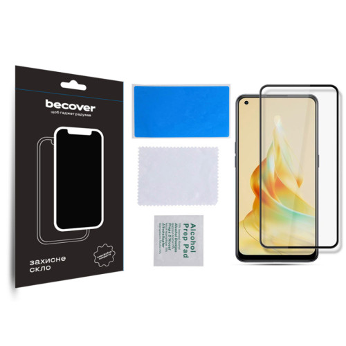 Скло захисне BeCover Oppo Reno8 T Black (709771) – BeCover (вид 2)