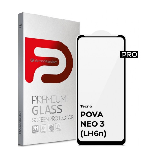 Стекло защитное Armorstandart Pro Tecno POVA NEO 3 (LH6n) Black (ARM70387) – Armorstandart