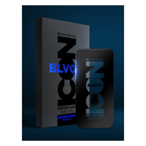 Стекло защитное Armorstandart Supreme Black Icon 3D Apple iPhone 15 Black (ARM68221) – Armorstandart (вид 1)