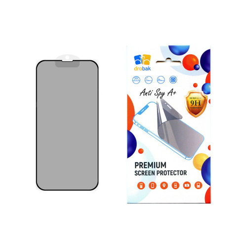 Скло захисне Drobak Anty Spy Apple iPhone 15 Pro (Black) (292934) – Drobak