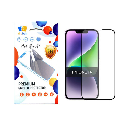Скло захисне Drobak Anty Spy Apple iPhone 14 Pro (Black) (535334) – Drobak