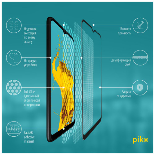 Скло захисне Piko Full Glue Samsung A22 (1283126512582) – Piko (вид 2)