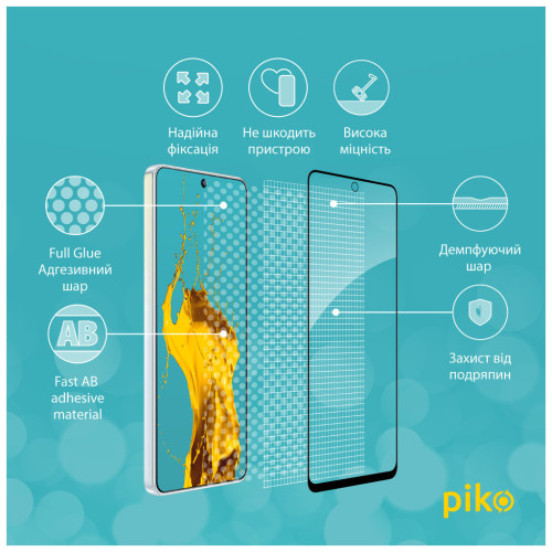 Стекло защитное Piko Full Glue Tecno Camon 19/19 Pro (1283126547287) – Piko (вид 2)
