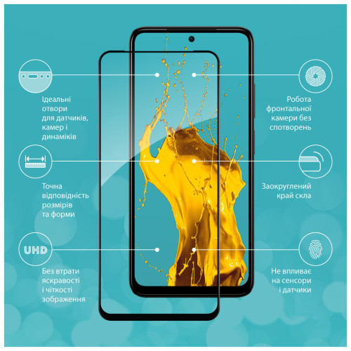 Стекло защитное Piko Full Glue Xiaomi Redmi Note 12S (1283126564970) – Piko (вид 2)