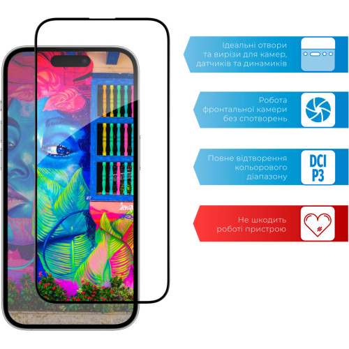 Стекло защитное ACCLAB Full Glue Apple iPhone 14 Pro (1283126541971) – ACCLAB (вид 3)