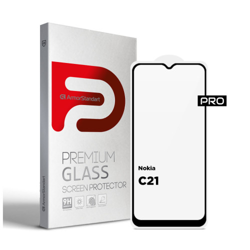 Скло захисне Armorstandart Pro Nokia C21 Black (ARM70431) – Armorstandart