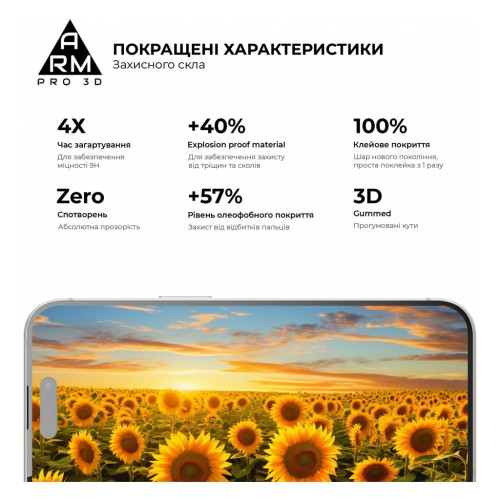 Стекло защитное Armorstandart Pro 3D Apple iPhone 15 Plus Black (ARM68218) – Armorstandart (вид 3)