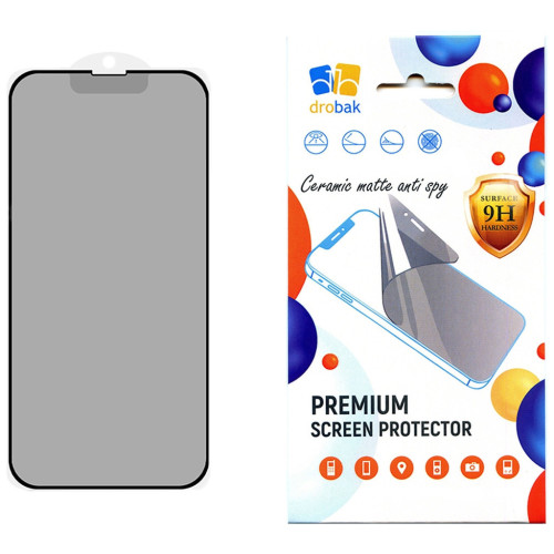 Скло захисне Drobak Matte Ceramics Anty Spy Apple iPhone 15 (292925) – Drobak