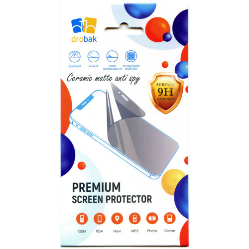 Скло захисне Drobak Matte Ceramics Anty Spy Apple iPhone 15 (292925) – Drobak (вид 2)