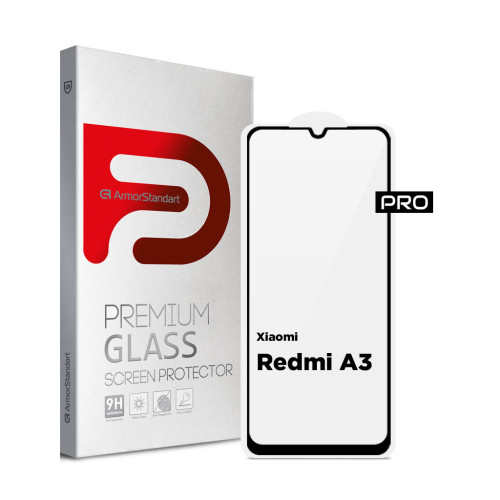 Стекло защитное Armorstandart Pro Xiaomi Redmi A3 Black (ARM74453) – Armorstandart