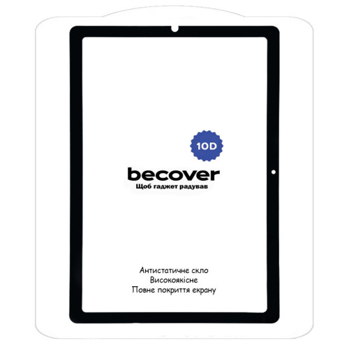 Стекло защитное BeCover 10D Samsung Galaxy Tab S6 Lite (2024) 10.4" P620/P625/P627 Black (710802) – BeCover (вид 1)