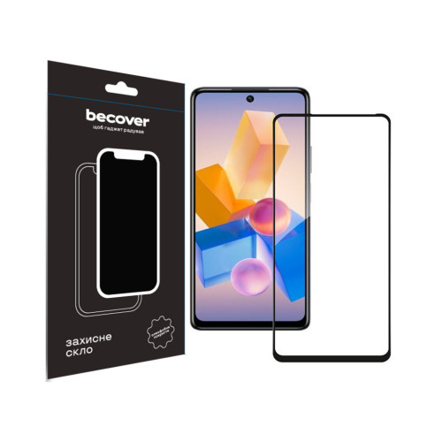 Стекло защитное BeCover Infinix Hot 40 (X6836) Black (711072) – BeCover