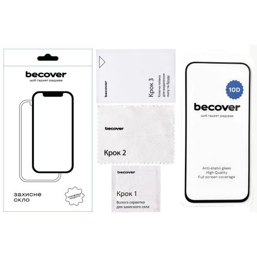 Скло захисне BeCover Google Pixel 8a 10D Black (711491) – BeCover (вид 1)