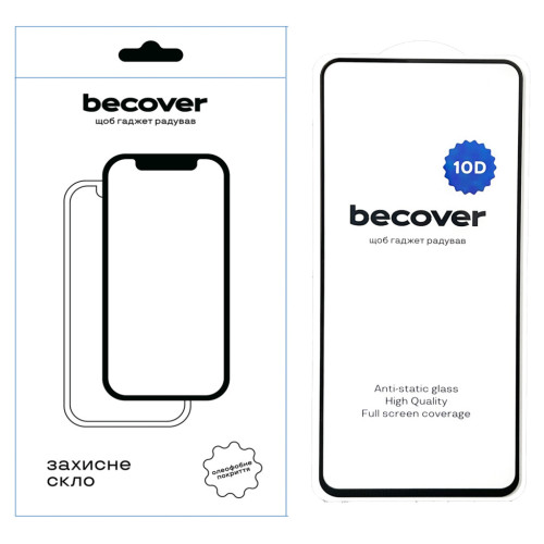 Скло захисне BeCover Infinix Hot 40 Pro (X6837) 10D Black (711336) – BeCover