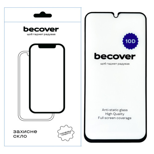 Скло захисне BeCover Samsung Galaxy A34 5G SM-A346 10D Black (711352) – BeCover