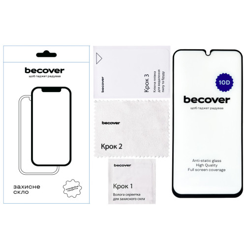 Скло захисне BeCover Samsung Galaxy A34 5G SM-A346 10D Black (711352) – BeCover (вид 1)