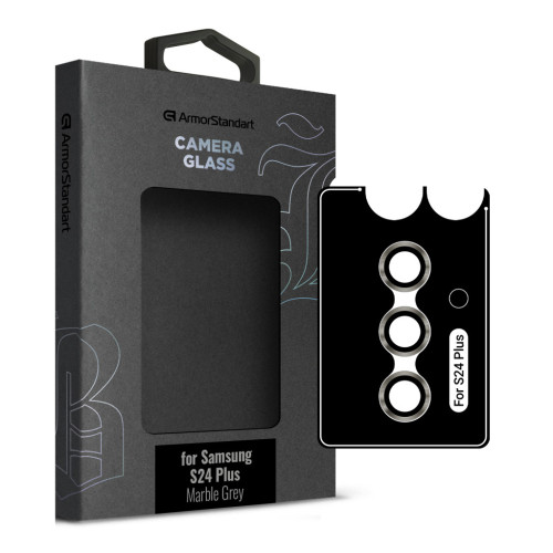 Скло захисне Armorstandart Camera glass Supreme Black Icon Samsung S24 Plus Marble Grey (ARM76610) – Armorstandart