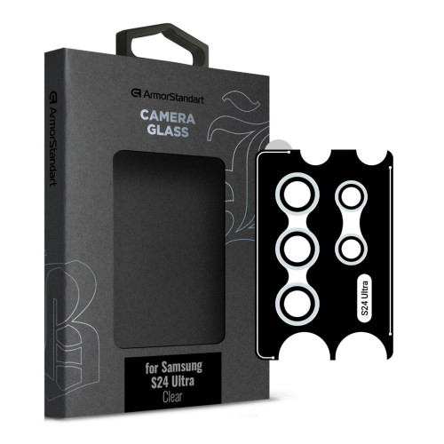 Скло захисне Armorstandart Camera glass Supreme Black Icon Samsung S24 Ultra Clear (ARM76616) – Armorstandart