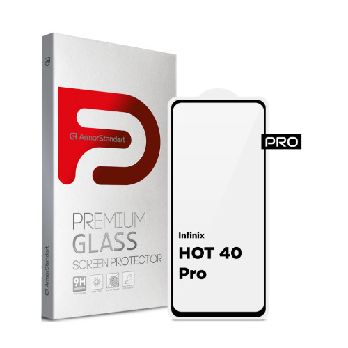 Стекло защитное Armorstandart Pro Infinix HOT 40 Pro Black (ARM73828) – Armorstandart