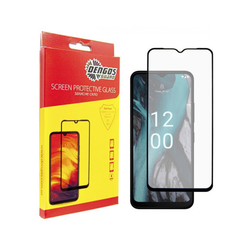 Стекло защитное Dengos Full Glue Nokia C22 (black) (TGFG-305) – DENGOS
