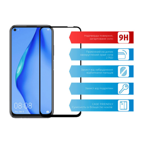 Скло захисне ACCLAB Full Glue Huawei P40 Lite (1283126508264) – ACCLAB (вид 1)