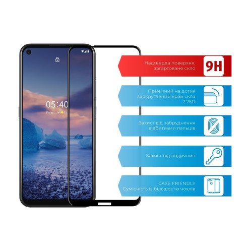 Скло захисне ACCLAB Full Glue Nokia 5.4 (1283126510809) – ACCLAB (вид 1)