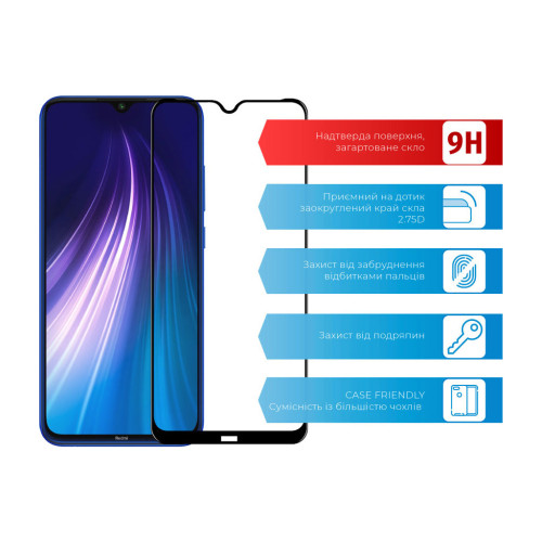 Скло захисне ACCLAB Full Glue Xiaomi Redmi Note 8 (1283126508752) – ACCLAB (вид 1)