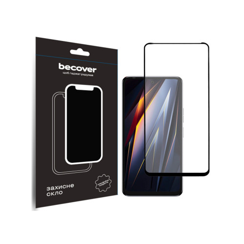 Скло захисне BeCover Tecno POVA Neo 3 (LH6n) Black (710045) – BeCover