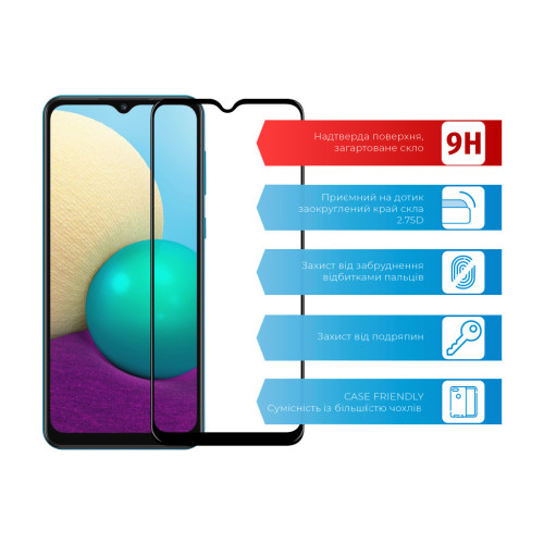 Стекло защитное ACCLAB Full Glue Samsung A02 (1283126509605) – ACCLAB (вид 1)