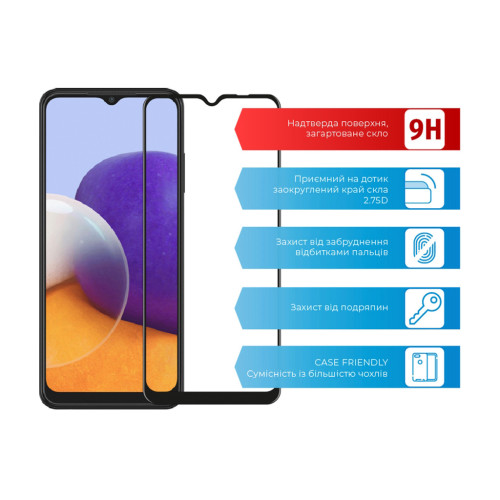 Скло захисне ACCLAB Full Glue Samsung A22 (1283126512551) – ACCLAB (вид 1)