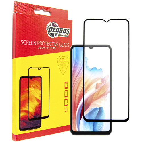 Стекло защитное Dengos Oppo A18 (black) (TGFG-324) – DENGOS