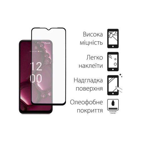 Стекло защитное Dengos Full Glue Nokia G42 5G (black) (TGFG-355) – DENGOS (вид 1)