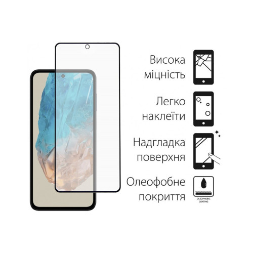 Стекло защитное Dengos Full Glue Samsung Galaxy M35 5G (black) (TGFG-363) – DENGOS (вид 1)