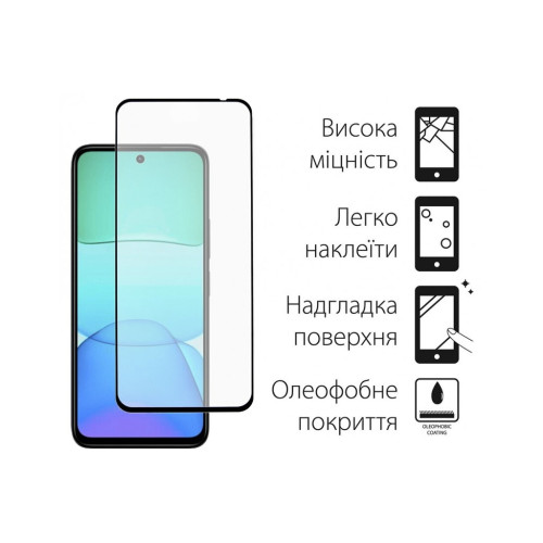 Стекло защитное Dengos Full Glue Xiaomi Redmi 13 4G (black) (TGFG-361) – DENGOS (вид 1)