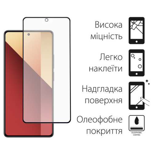 Стекло защитное Dengos Xiaomi Redmi Note 13 Pro 4G + camera module glass (DG-TGSCP-03) – DENGOS (вид 1)