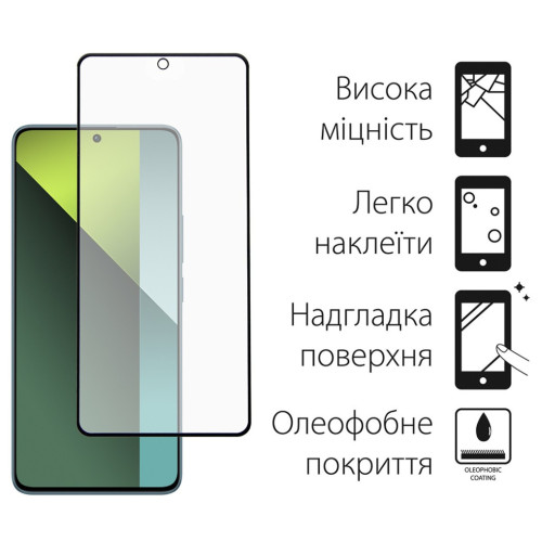 Стекло защитное Dengos Xiaomi Redmi Note 13 5G + camera module glass (DG-TGSCP-02) – DENGOS (вид 1)